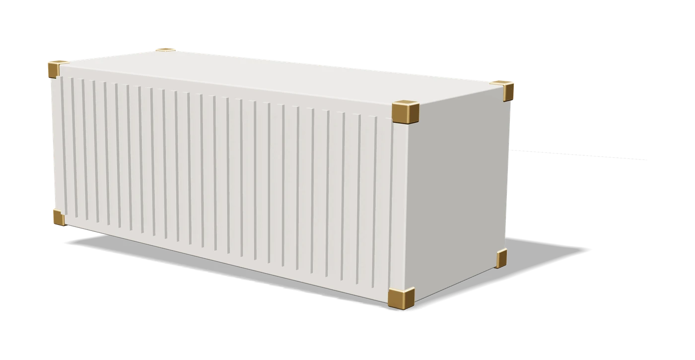 3D render of a shipping container
